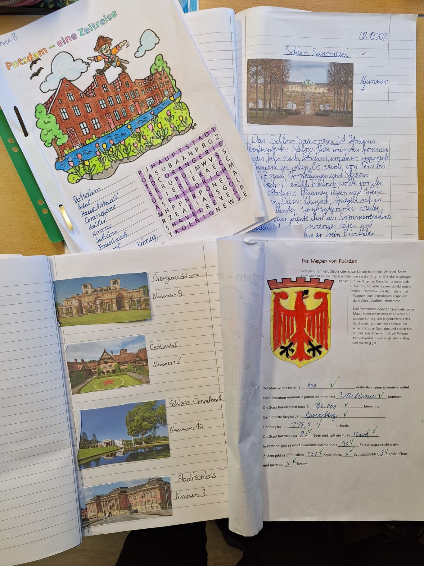 Im Schloss Caputh tauchte die 5b in die Vergangenheit Brandenburgs.